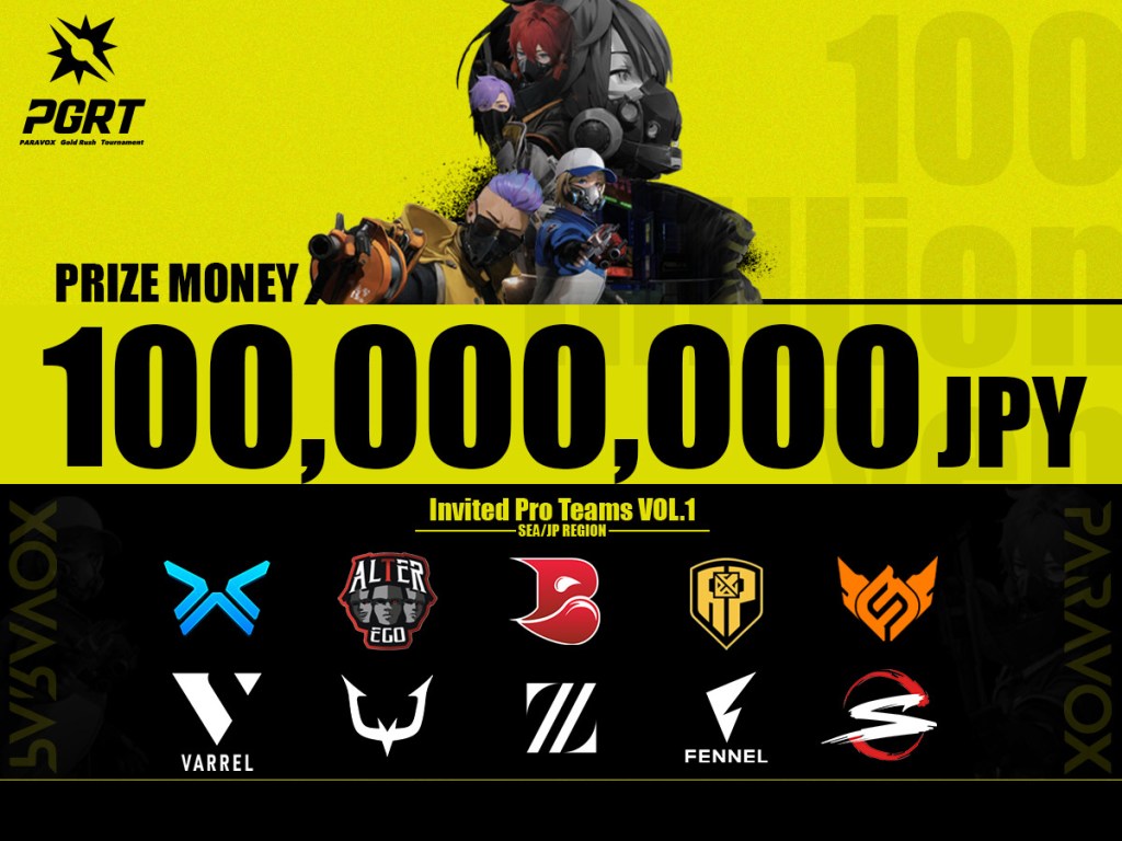 Paravox Gold Rush Tournament Adakan Turnamen Esports di Tokyo, Total Hadiah 100 Juta&nbsp;Yen!